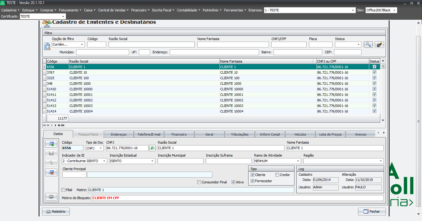 Cadastro de Produtos